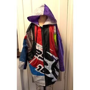 eXkite For H. Lorenzo Limited Edition Hooded Parka Recycled Kites Made Italy LG